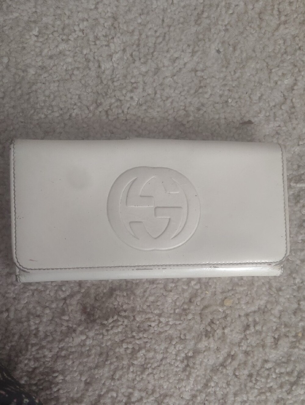 Gucci Women's Tom Ford Interlocking GG White Patent Leather Continental Wallet - Picture 13 of 16